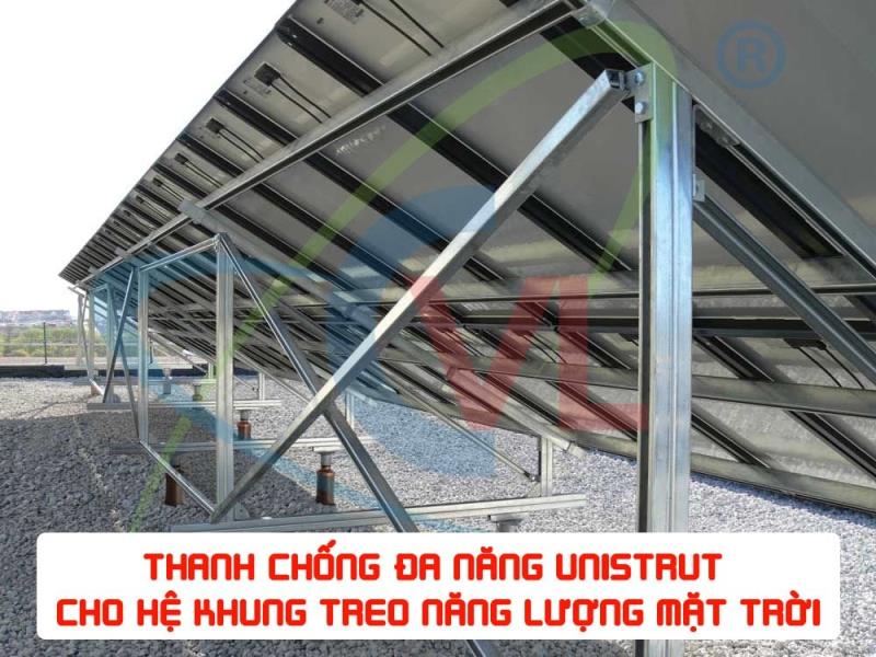 Thanh Unistrut dùng cho khung pin giá đỡ năng lượng mặt trời