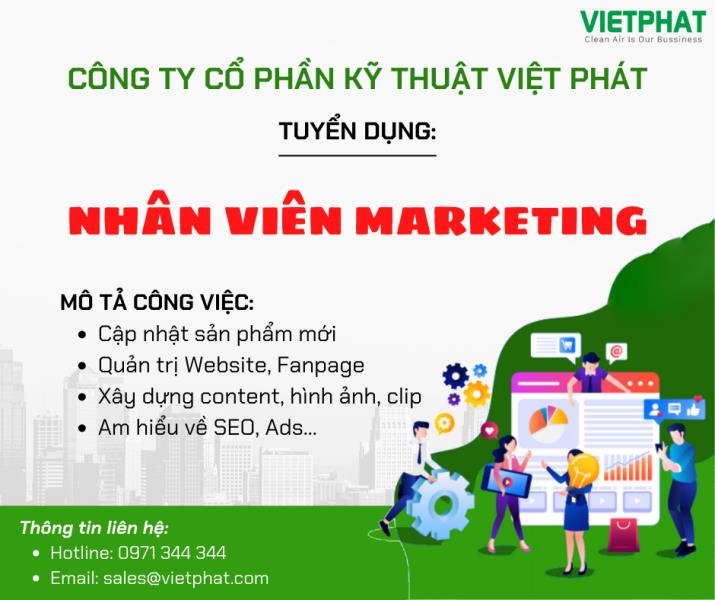 VIỆT PHÁT TUYỂN DỤNG NHÂN VIÊN MARKETING