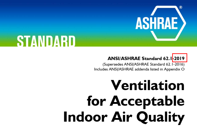 TCVN 5687-2010 vs ASHRAE 62.1-2019