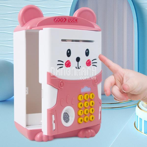 Két sắt mini dấu vân tay hình mèo