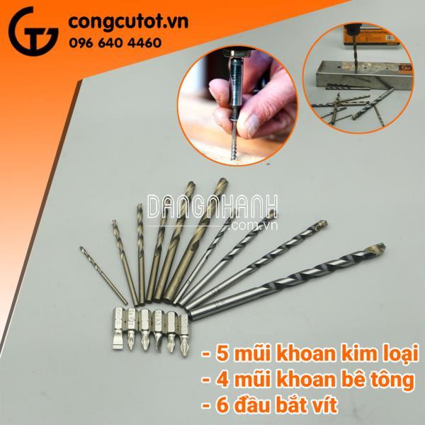 BỘ 16 MŨI KHOAN KIM LOẠI VÀ ĐẦU BẮT VÍT INGCO AKSDB9165