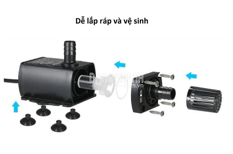 Bơm chìm không chổi than siêu êm - 12v- 6w- đẩy cao 3m - 300l/h