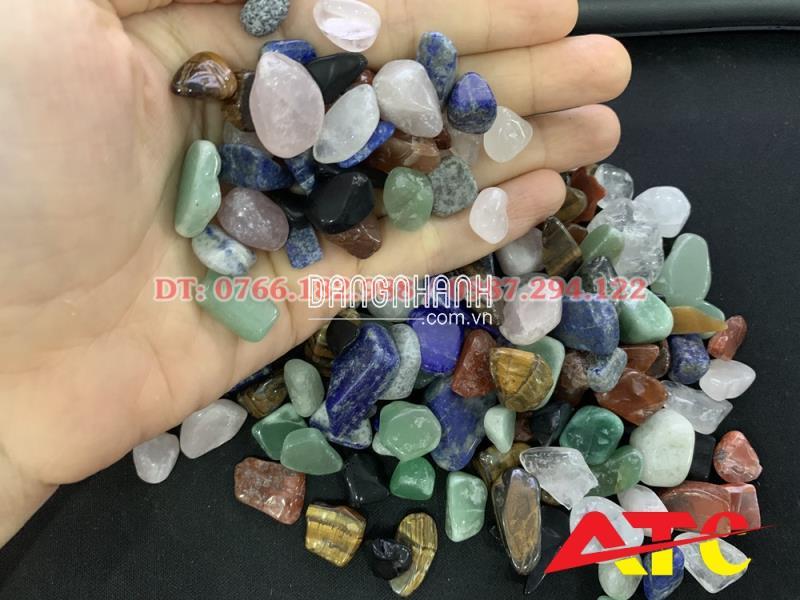 Đá thạch anh vụn ngũ sắc