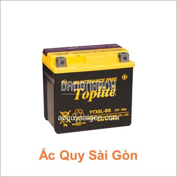 Bình ắc quy xe máy TOPLITE 12V 5Ah YTX5L-BS