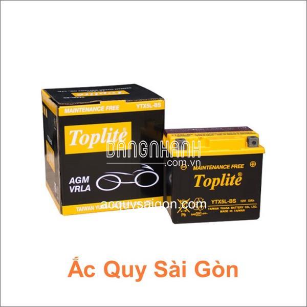 Bình ắc quy xe máy TOPLITE 12V 5Ah YTX5L-BS