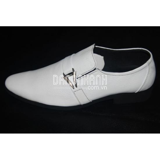 Giày tây nam da bò thật màu trắng T180