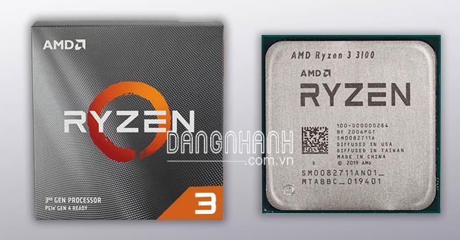 Bộ xử lý CPU AMD RYZEN 3 3100 with Wraith Stealth cooler, 3.6 GHz upto 3.9 GHz, 18MB L3 Cache, 4 cores 8 threads, 65W, Socket AM4