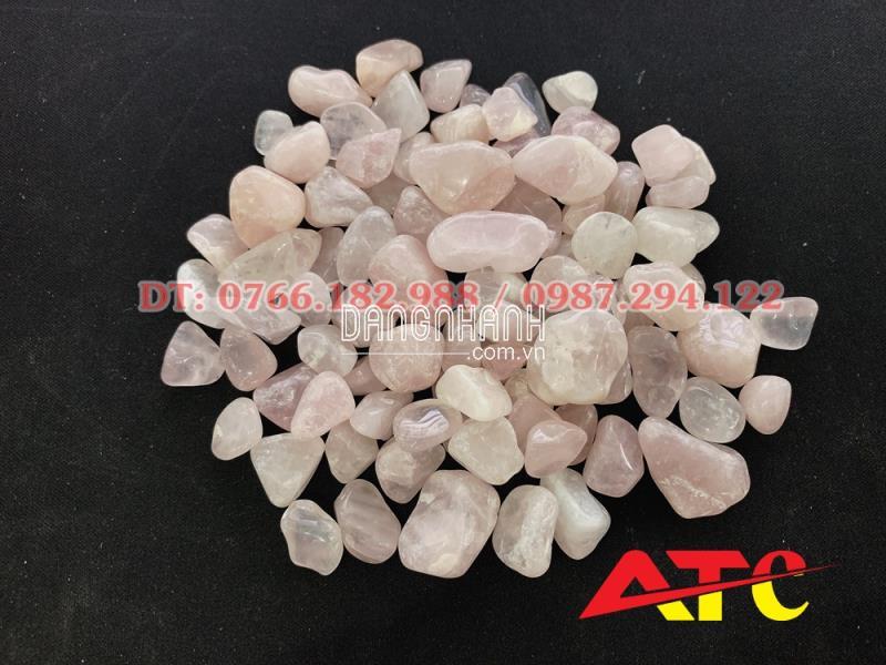 Đá thạch anh vụn hồng tự nhiên 