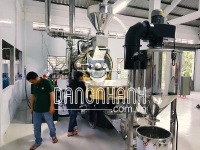 Máy rang cà phê 30kg hot air hồi khí