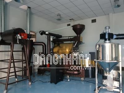 Máy rang cà phê 60kg hot air auto
