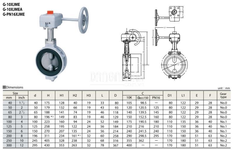Van bướm G-10XJME / G-10XJMEA / G-PN16XJME
