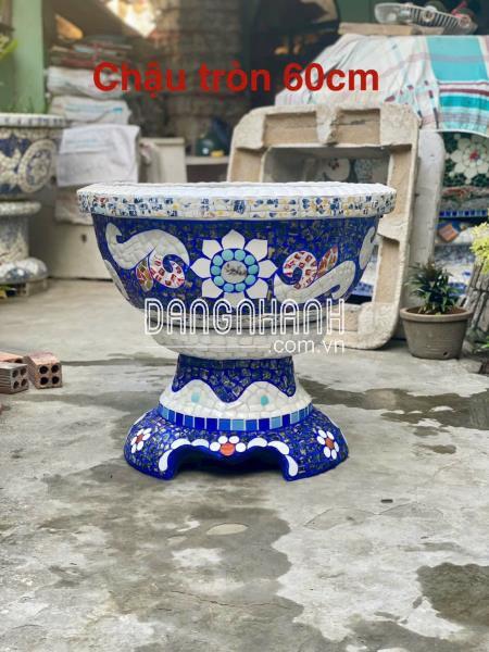 Cơ sở chậu hoa Thế Sơn - chậu hoa dán sành sứ - chậu khảm sành - cẩn miễng