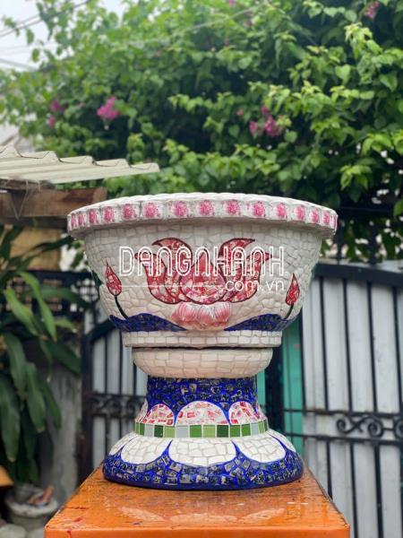 Cơ sở chậu hoa Thế Sơn - chậu hoa dán sành sứ - chậu khảm sành - cẩn miễng
