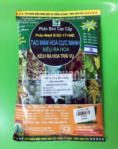 Poly-feed 8-52-17+ME phân npk nhập khẩu Israel