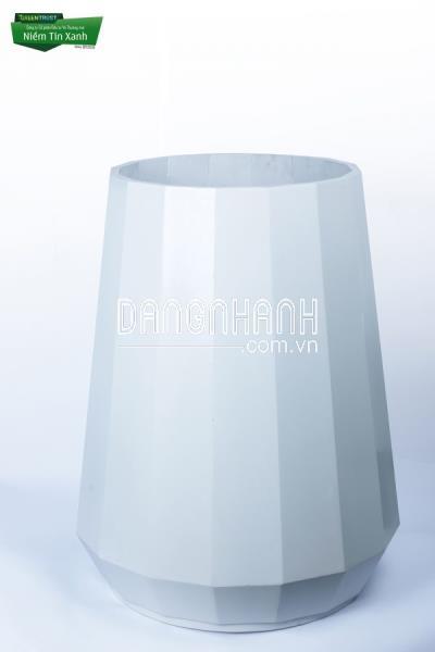 Chậu gỗ nhựa Composite 16 cạnh bầu đáy 32 mặt WPL-735