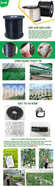 Dây cáp sợi cước căng màng, đỡ lưới che nắng