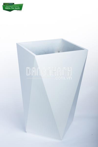 Chậu gỗ MDF vuông vát đáy 8 mặt MDL-123