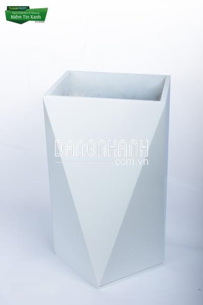 Chậu gỗ MDF vuông vát đáy 8 mặt MDL-123