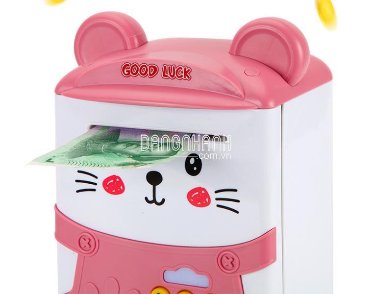 Két sắt mini dấu vân tay hình mèo