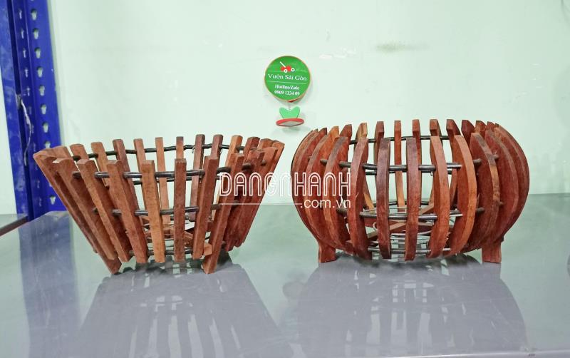 Chậu gỗ trồng lan nhiều kích cỡ