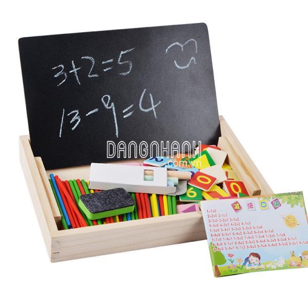 Bảng gỗ học toán có que tính cho bé