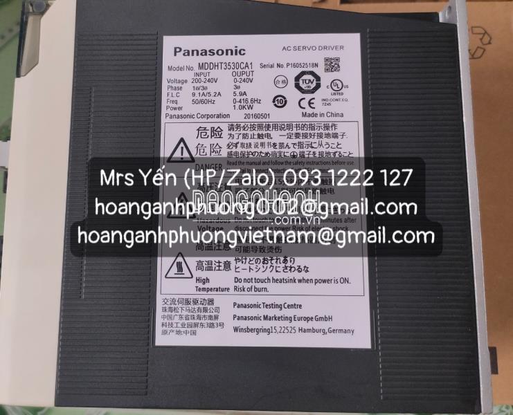 MDDHT3530CA1 | Servo Driver | Panasonic | Nhập khẩu mới 100% - BH 12 tháng