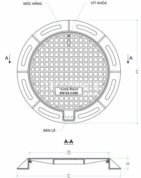 Bộ nắp hố ga TP-KTNT-07