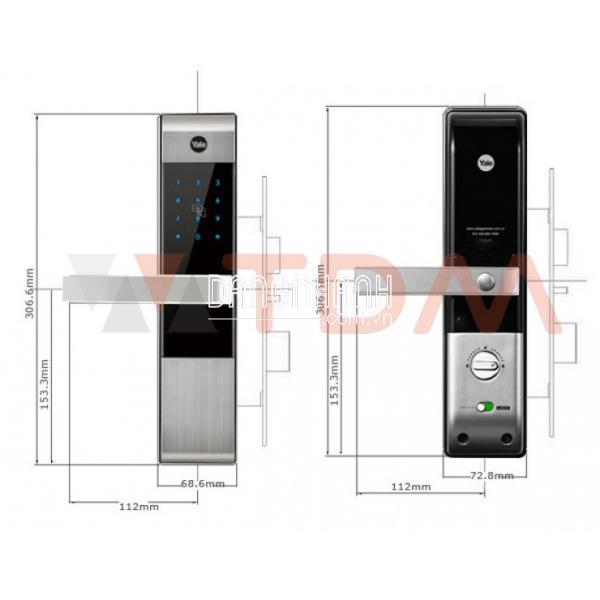 Khóa điện tử Yale YDM3109 Silver Thẻ Từ - Bluetooth