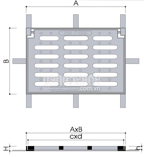 Song chắn rác gang TP-XK-10