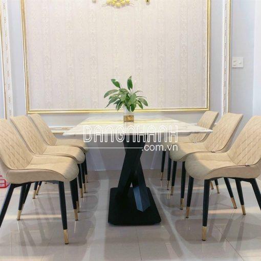 Bộ bàn ăn 6 ghế mặt đá nhập khẩu – BADK28
