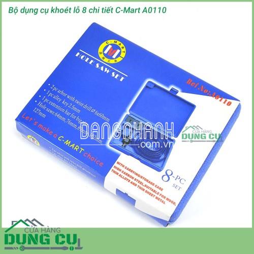 Bộ dụng cụ khoét lỗ 8 chi tiết C-Mart A0110
