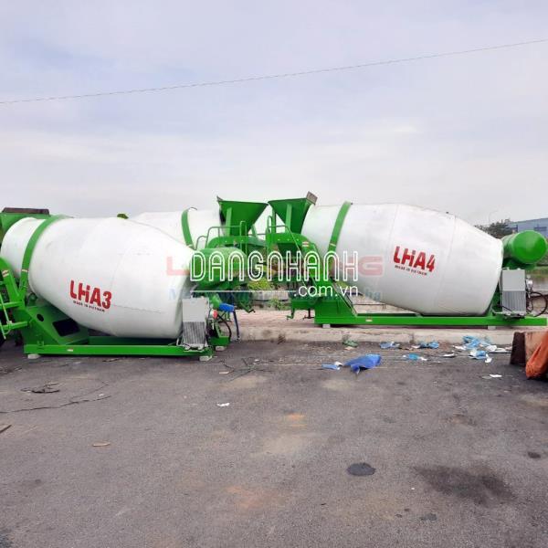 Bồn trộn bê tông LHA2 2m3 (2 khối) lắp đầu nổ