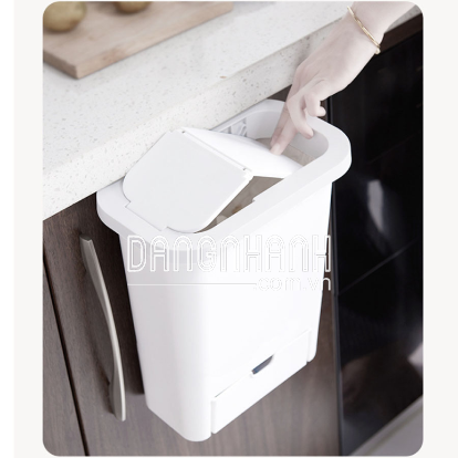 THÙNG RÁC TREO GẤP GỌN CÓ NẮP ĐẬY THÔNG 