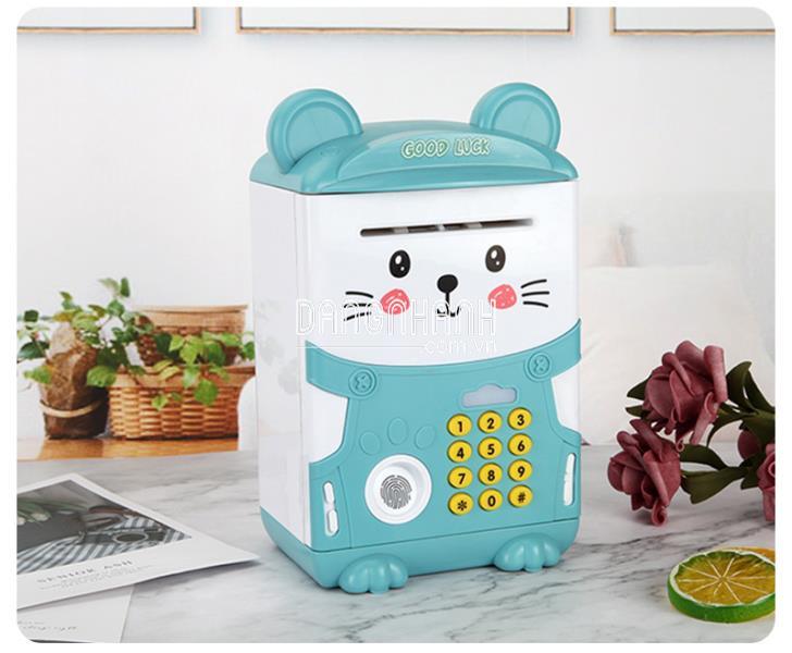 Két sắt mini dấu vân tay hình mèo