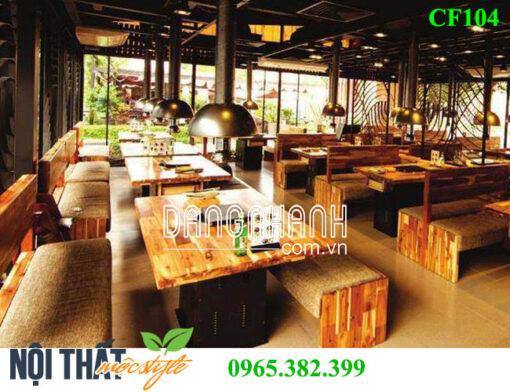 Bàn ghế lẩu nướng CF104 đẹp sang trọng cho nhà hàng