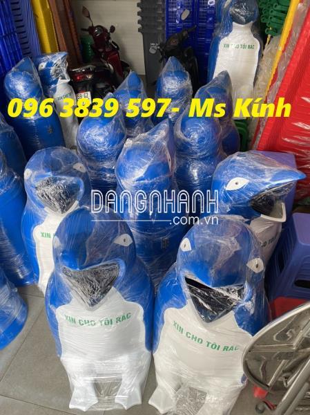 Thùng hình chim cánh cụt, thùng rác hình thú đẹp giá rẻ - 096 3839 597 Ms Kính