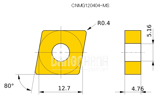 Dao tiện CNMG120404-MS-US735