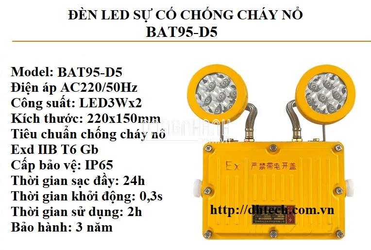 Đèn sự cố chống cháy nổ led BAT95-D5