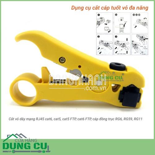 Dụng cụ cắt tách tuốt vỏ cáp đa năng (dao cắt cáp đồng trục, điện thoại, cáp mạng)