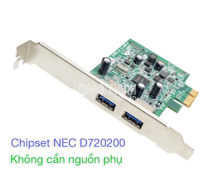Card mở rộng PCI-E to 2 USB 3.0 cho PC, máy tính đồng bộ