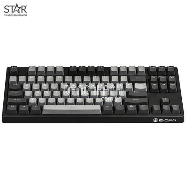 Bàn Phím Cơ E-Dra EK387 Pro Cherry Red Switch TKL (Đen)