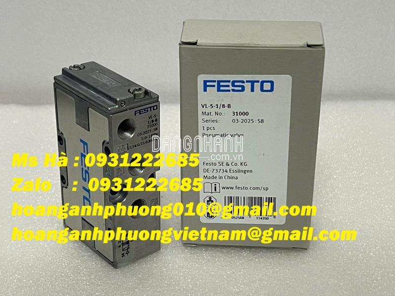 Van điện từ nhập giá tốt toàn quốc dòng VL-5-1/8-B Festo