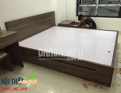 Giường ngủ GN122 – nét đẹp đơn giản ấm áp.