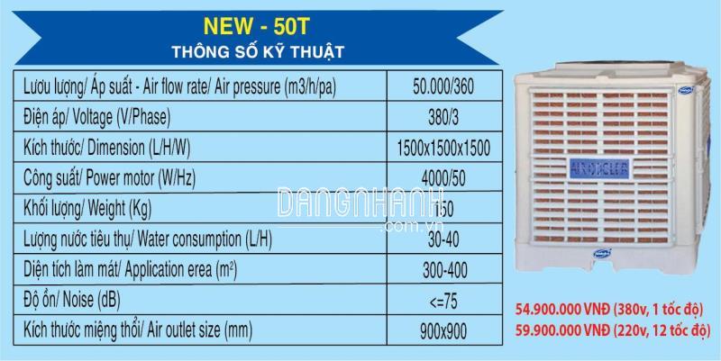 Máy làm mát nhà xưởng NEW-50T (380v/1 cấp)