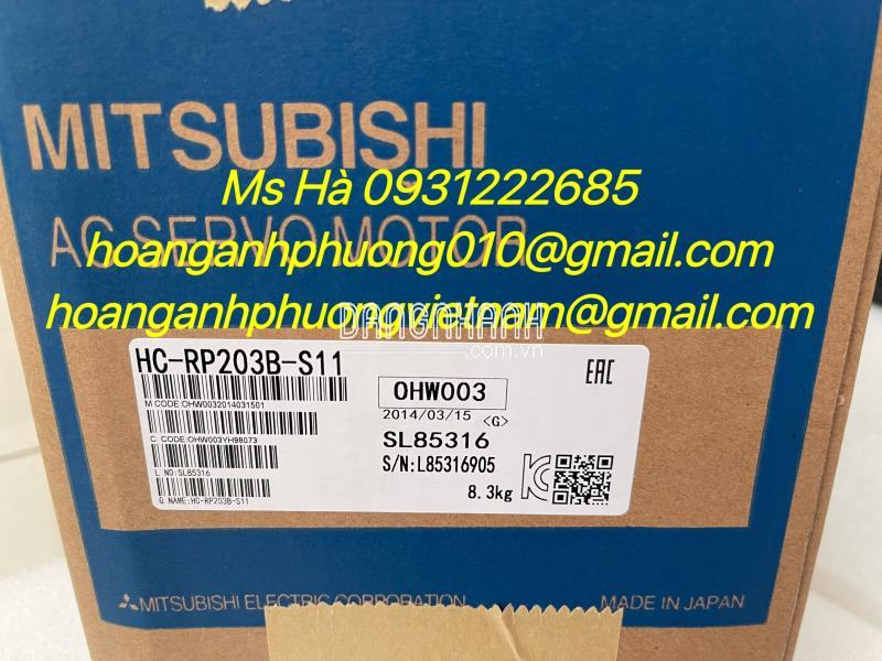 Motor 2kW mitsubishi HC-RP203B-S11 bán tại Hoàng Anh Phương 