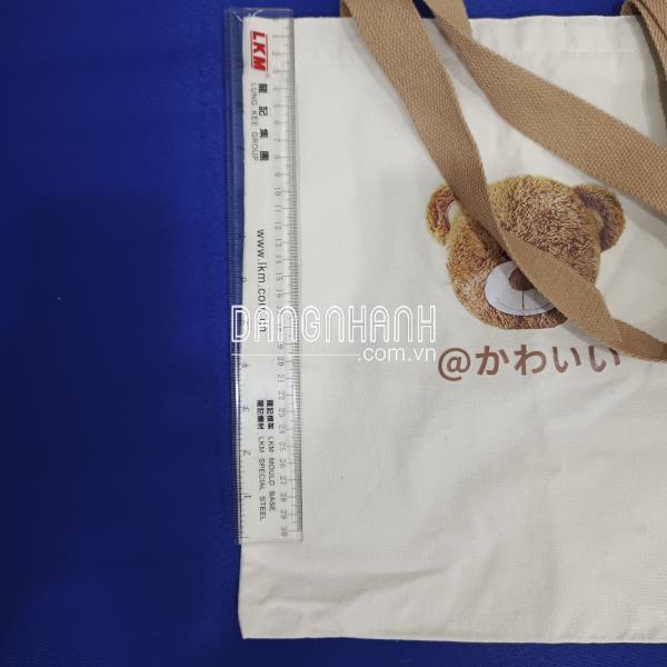 Túi canvas – Vải dầy – Ngăn chứa rộng có dây kéo 