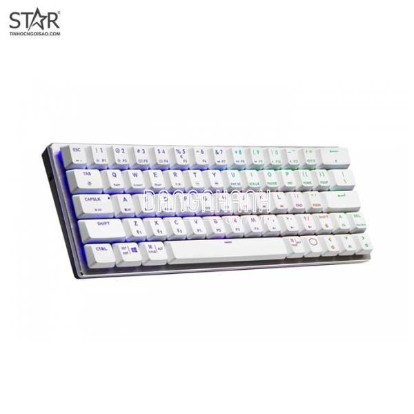 Bàn Phím Cơ Cooler Master SK622 Silver White Low Profile Red Switch RGB TKL Wireless (Trắng)
