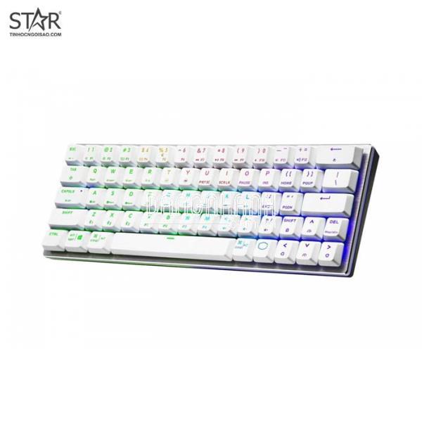 Bàn Phím Cơ Cooler Master SK622 Silver White Low Profile Red Switch RGB TKL Wireless (Trắng)