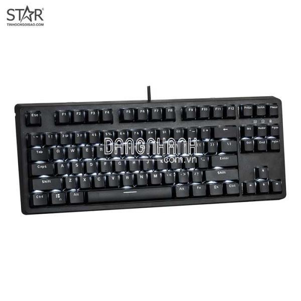 Bàn Phím Cơ E-Dra EK387 Gateron TKL Blue Switch (Đen)