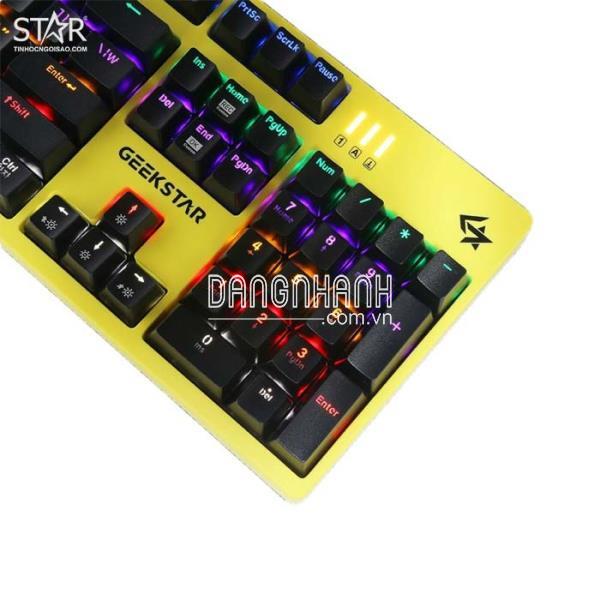 Bàn Phím Cơ Geekstar GK702 Led Rainbow Optical Switch (Vàng)
